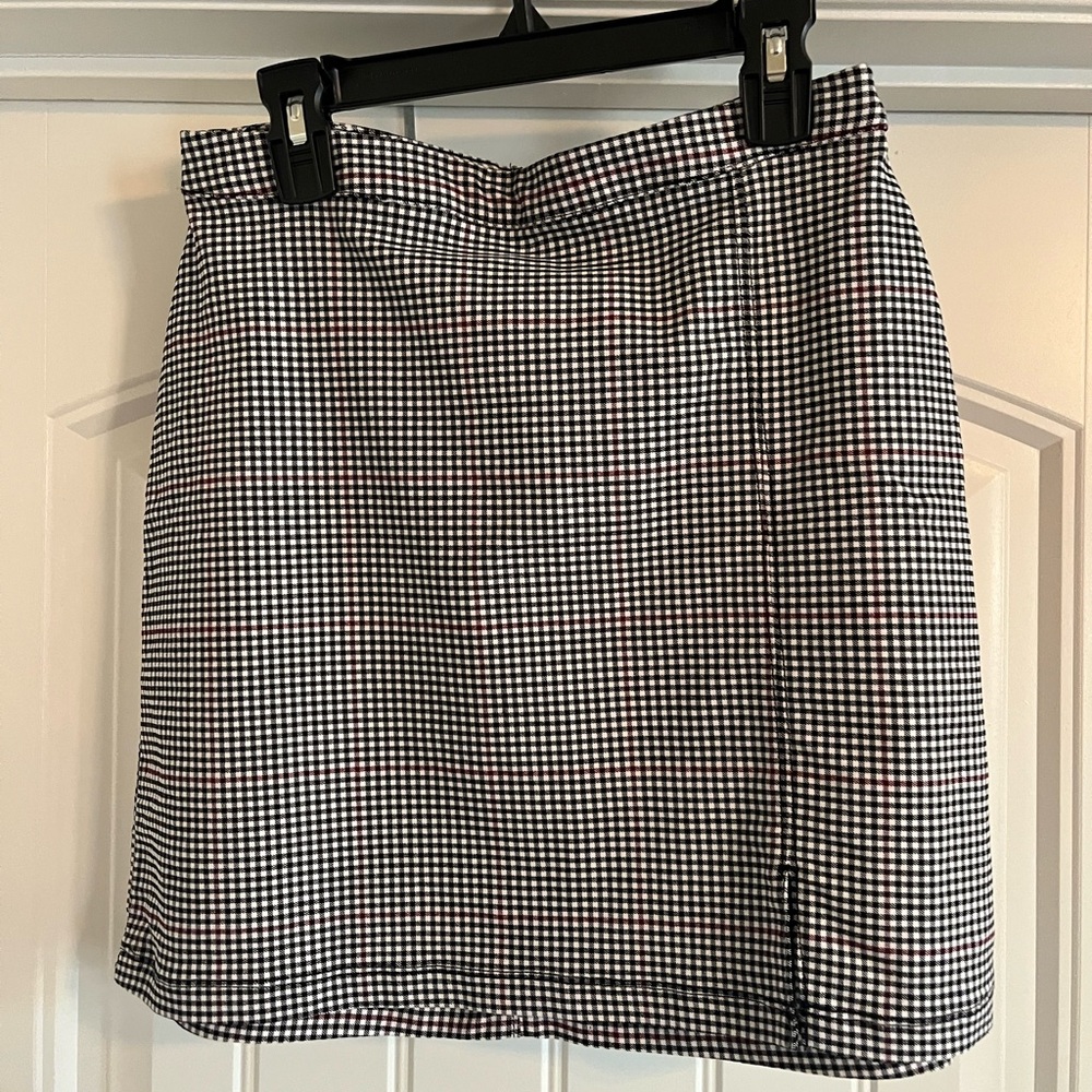 Hollister Black and White Gingham Pencil Skirt